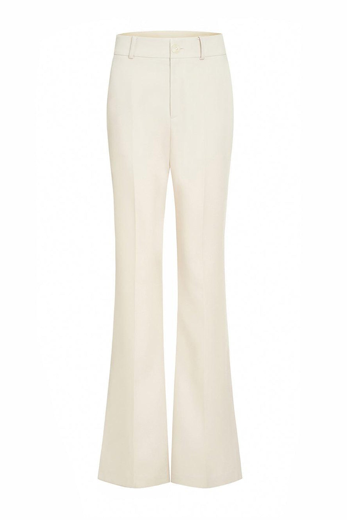 Amelia Fit and Flare Side Slit Twill Pants