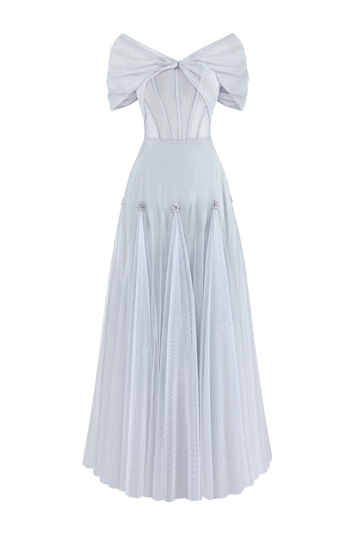 Iriséa A-line Corset Waist Tulle Ankle Length Dress