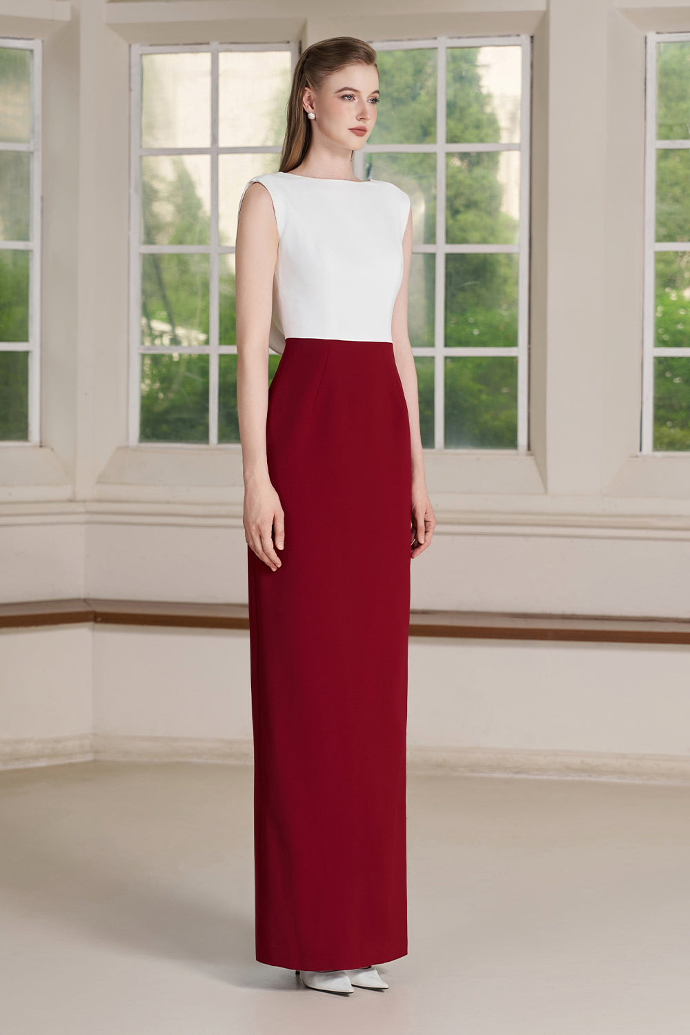 Ira Boat Neck Maxi Dress