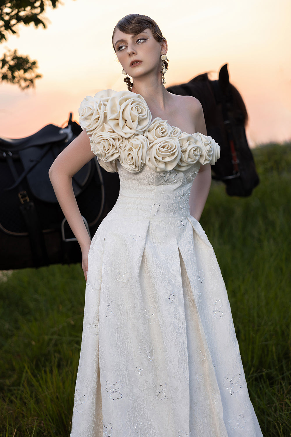 Elodie Glitter Maxi Dress