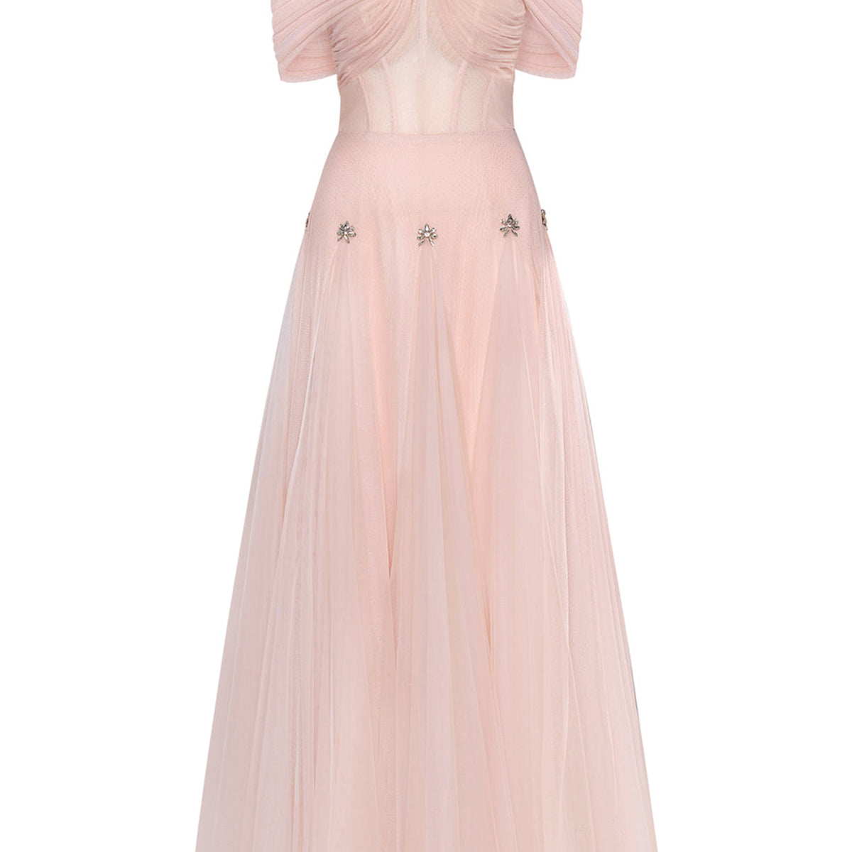 Iriséa A-line Corset Waist Tulle Ankle Length Dress