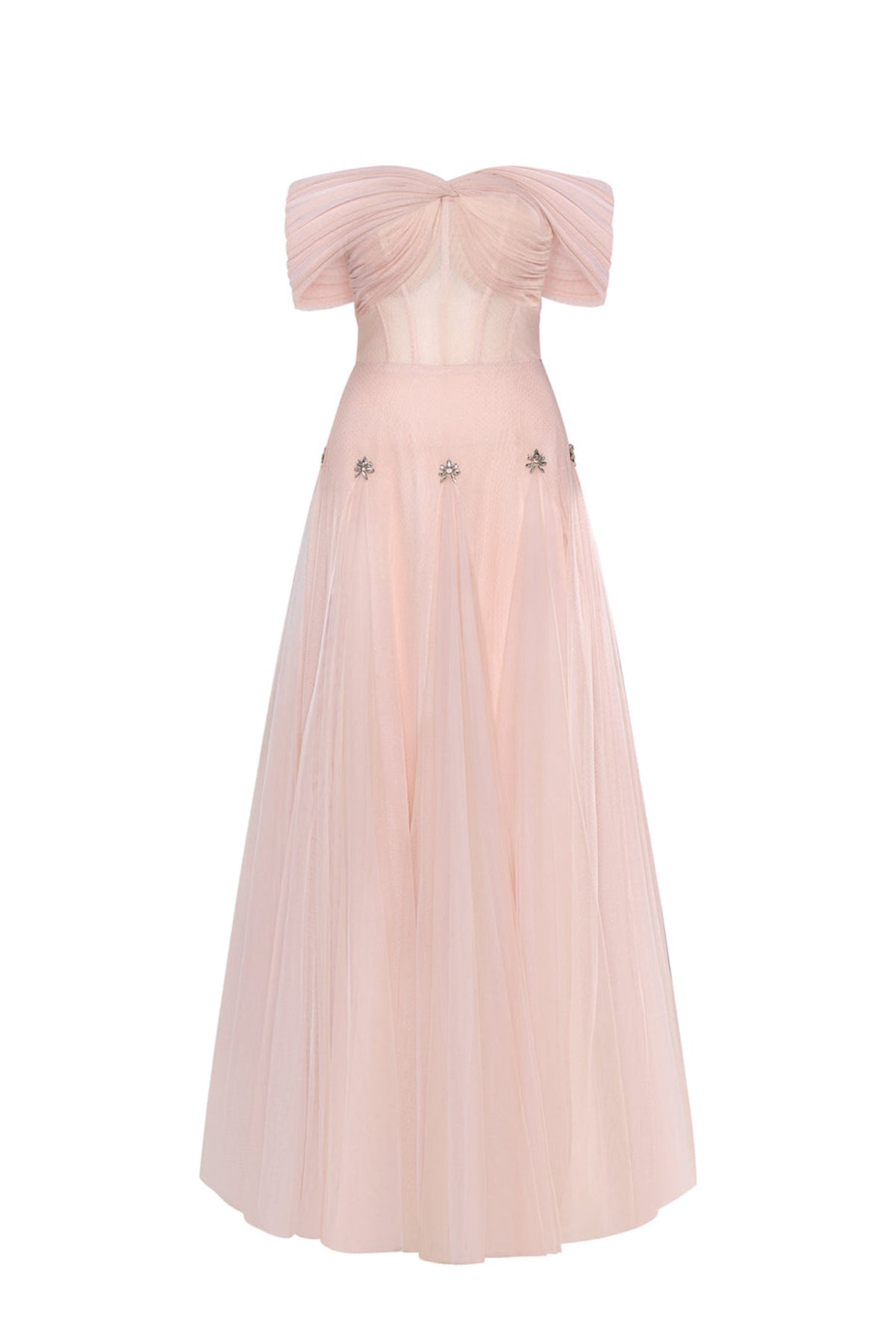 Iriséa A-line Corset Waist Tulle Ankle Length Dress