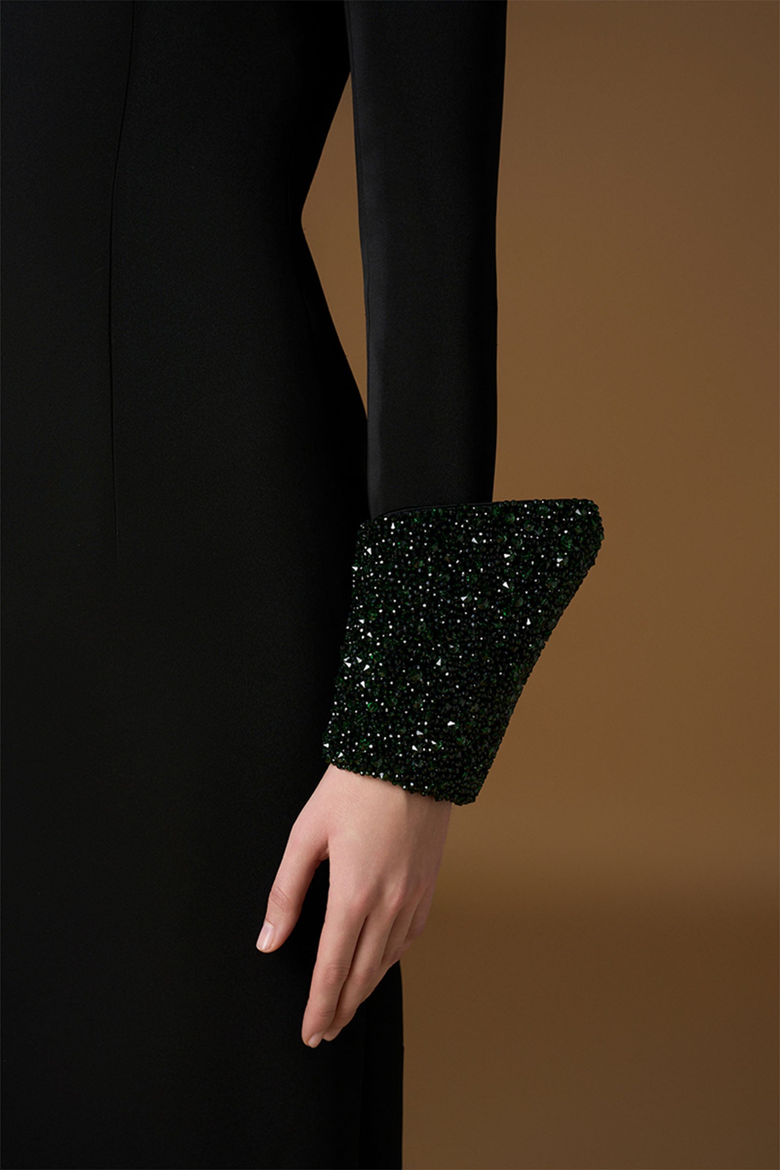Vaela Cuff Sleeve Maxi Dress