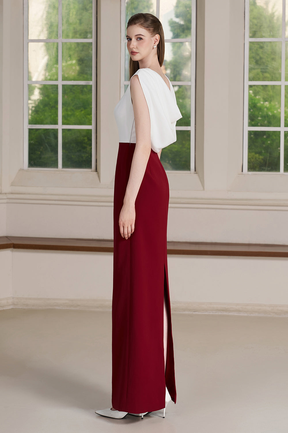 Ira Boat Neck Maxi Dress