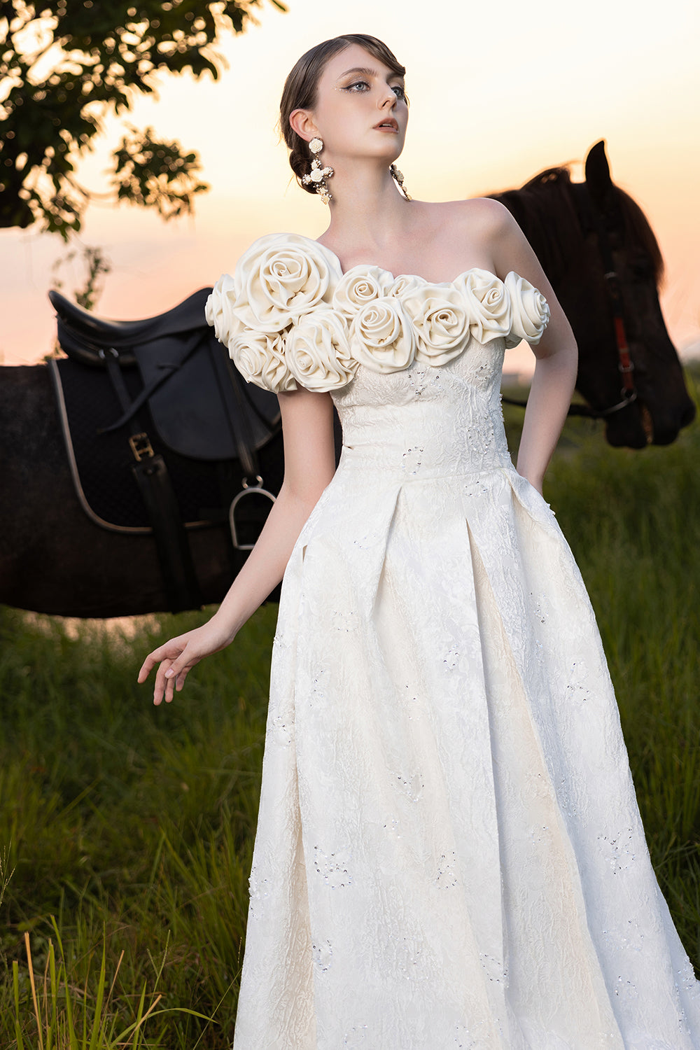 Elodie Glitter Maxi Dress