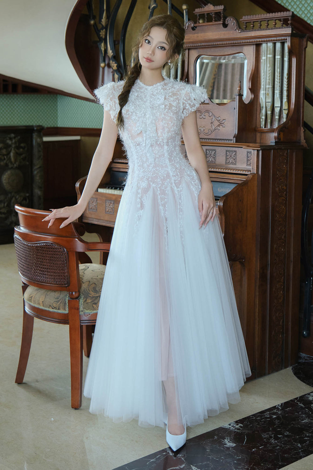 Ethereal Butterfly Sleeve Maxi Dress