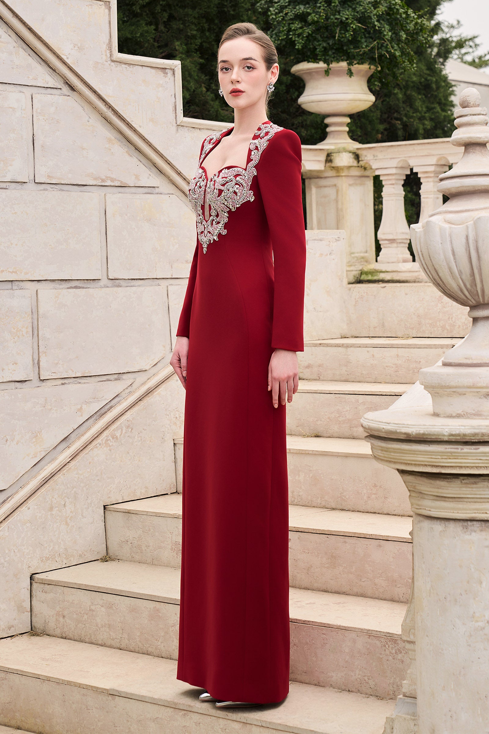 Eloise Trapeze Neck Maxi Dress