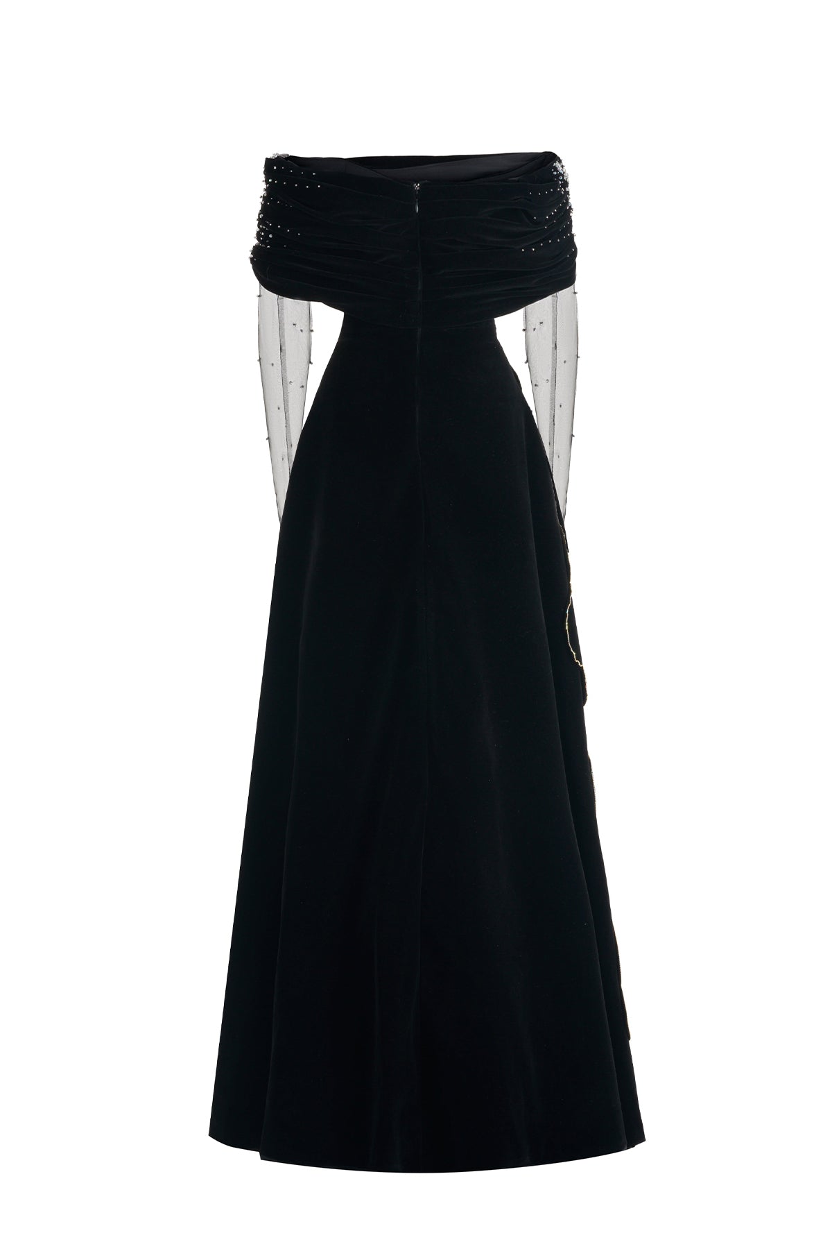 Charli Ball Gown Bead Polyester Maxi Dress