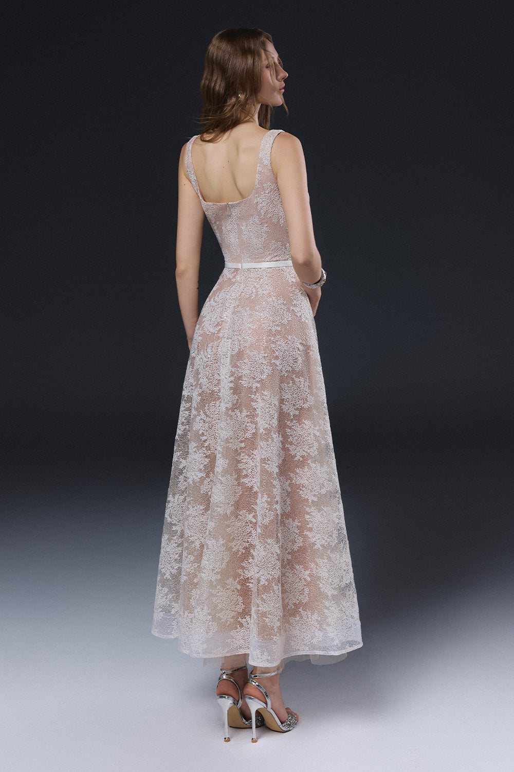 Yuri Lace Midi Dress