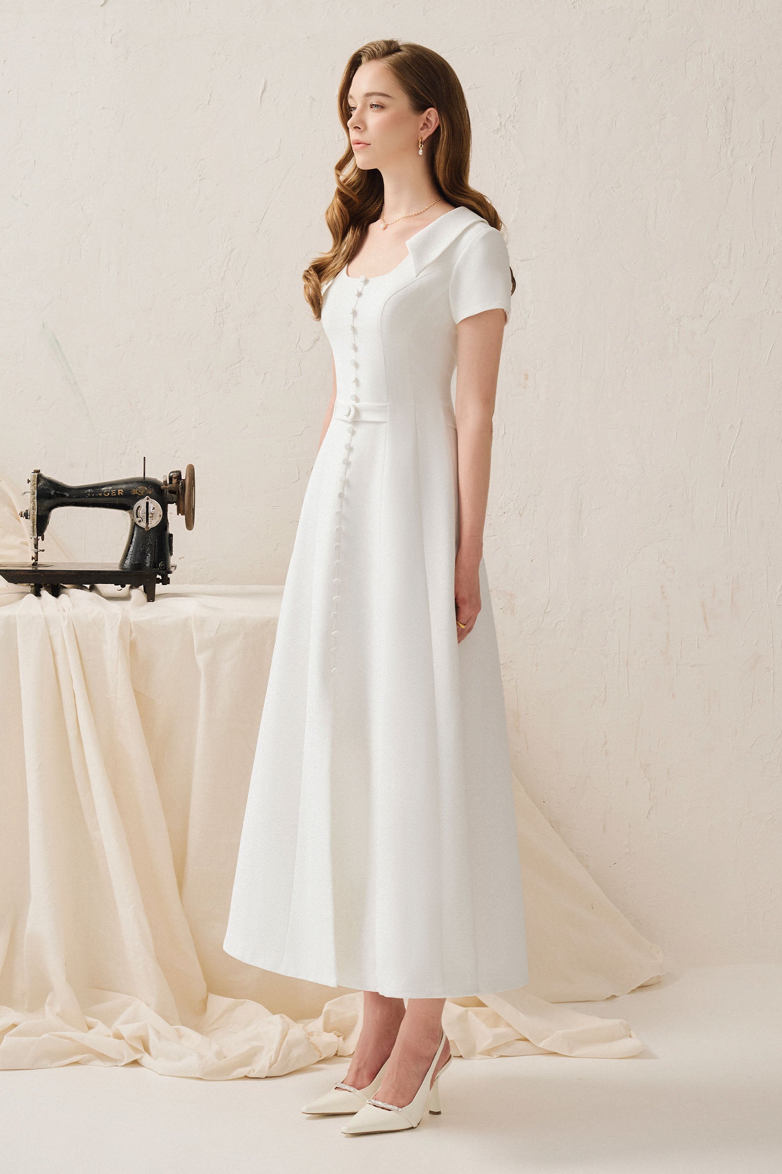Sulien Button Midi Dress