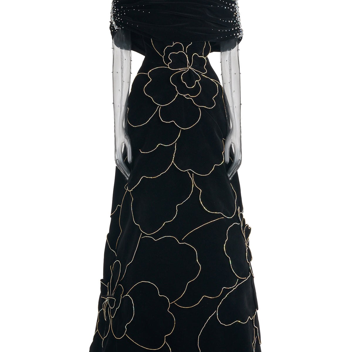 Charli Ball Gown Bead Polyester Maxi Dress