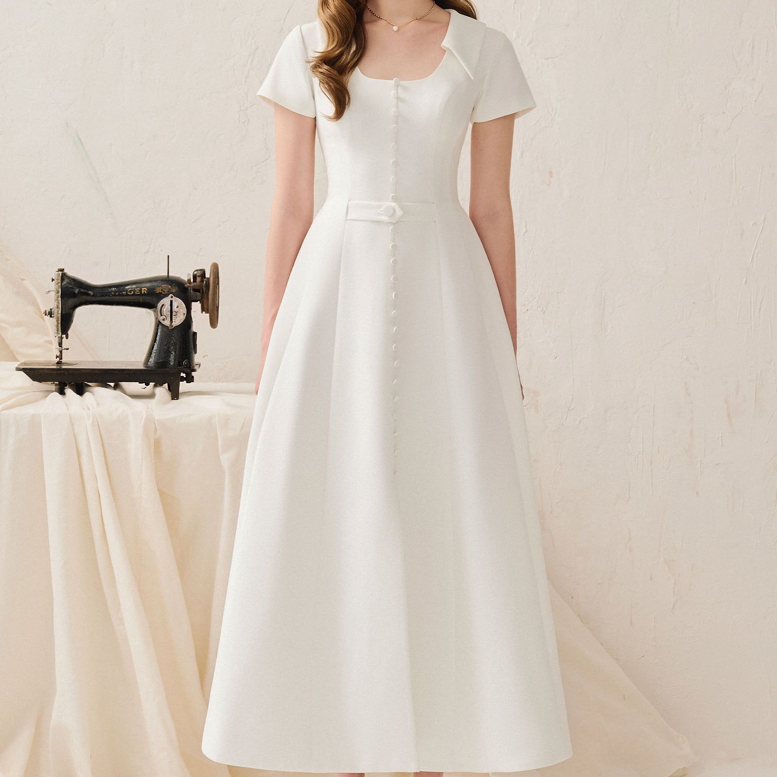 Sulien Button Midi Dress