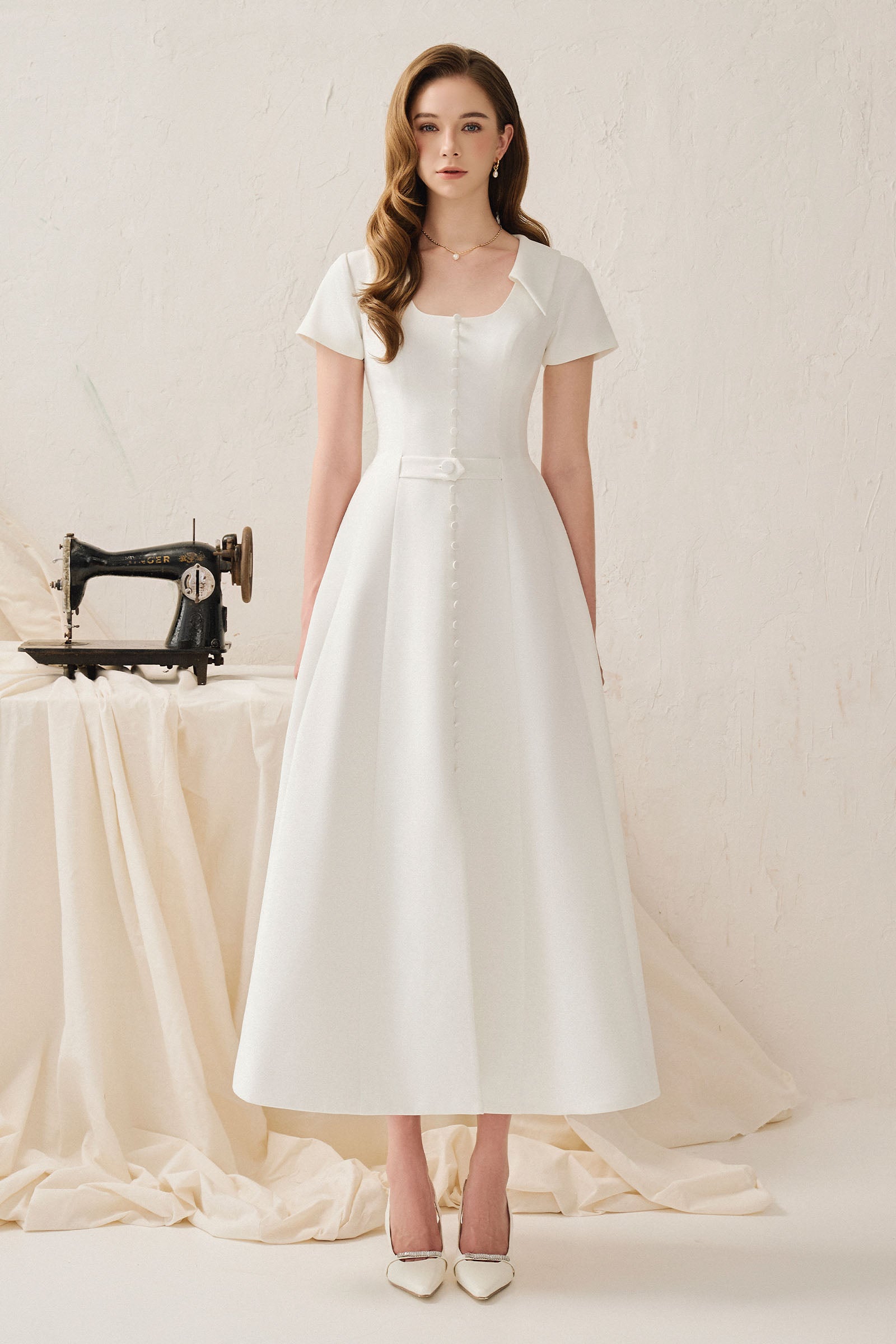 Sulien Button Midi Dress