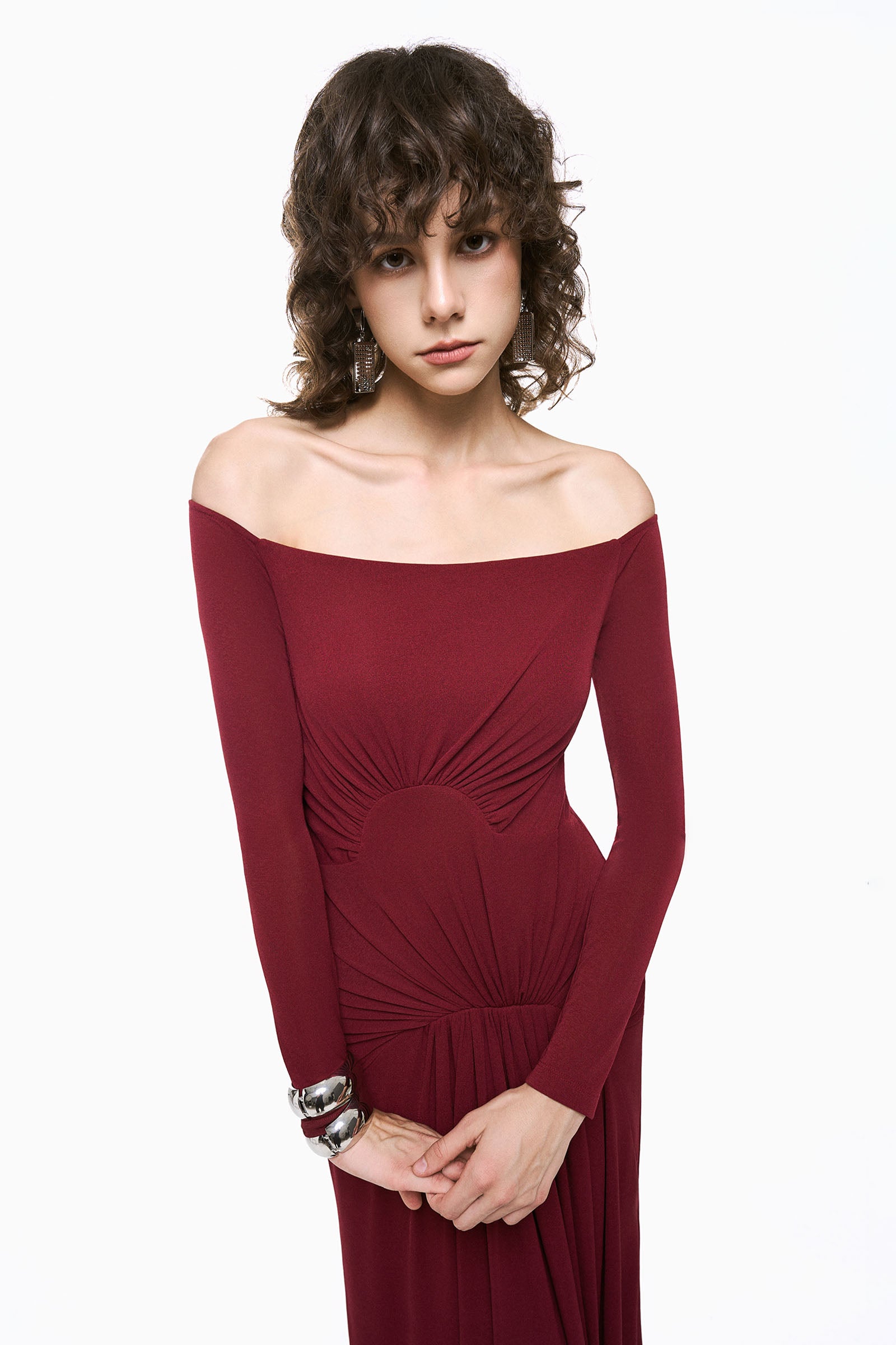 Rhea Ruched Maxi Dress