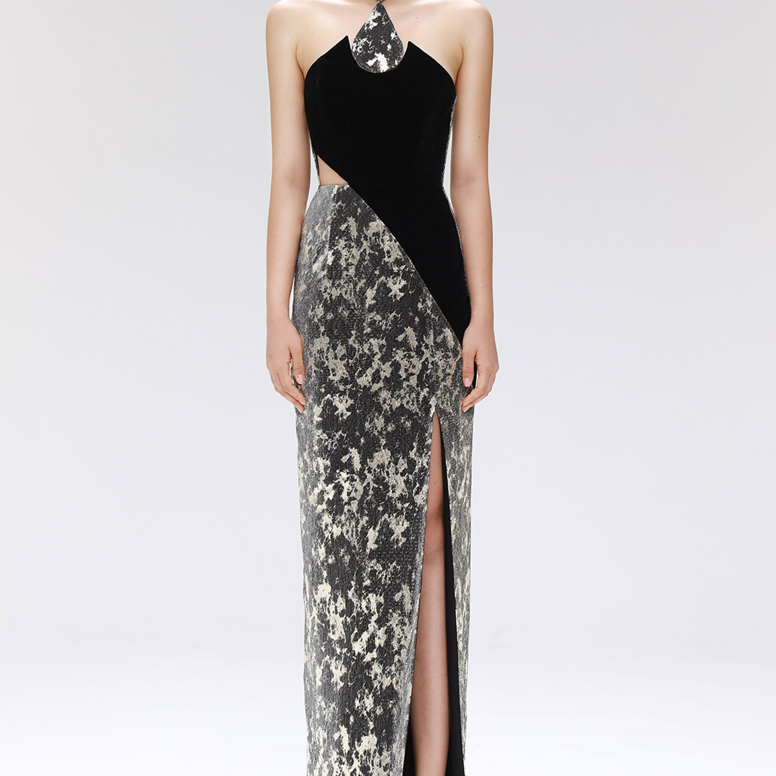 Scintilli Halter Maxi Dress