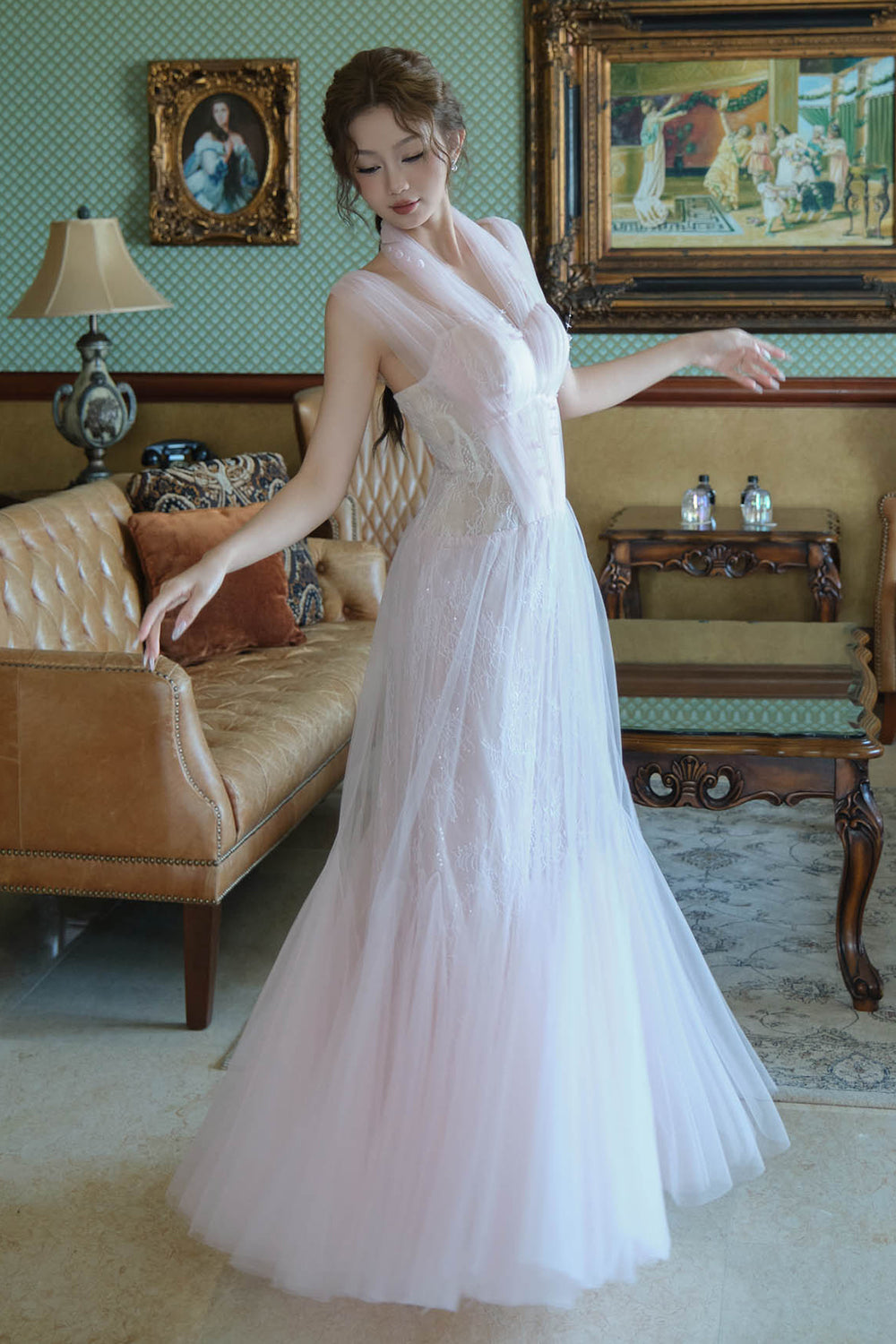 Rose Illusion Maxi Dress