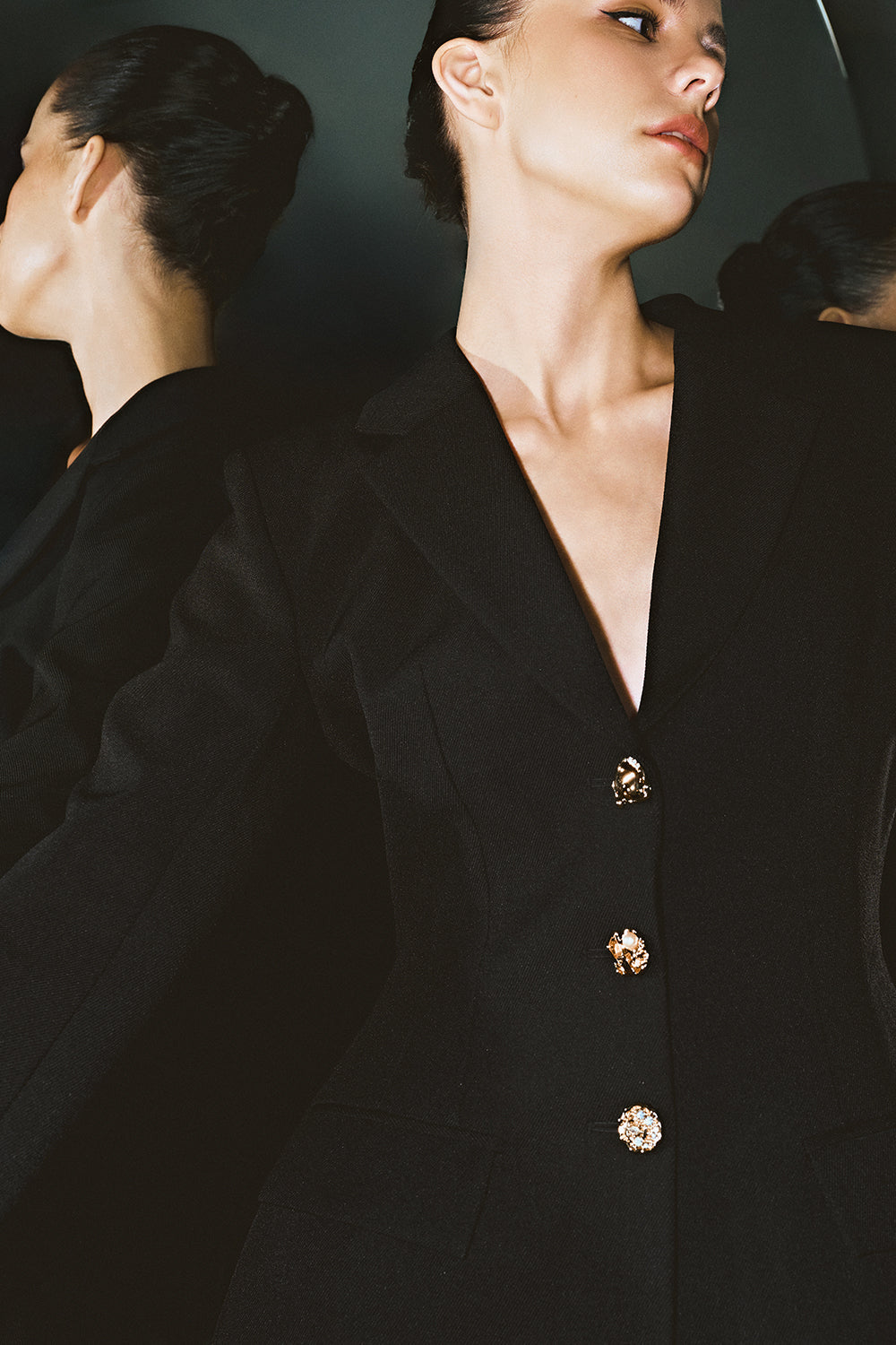 Aurelius Sheath Button Blazer