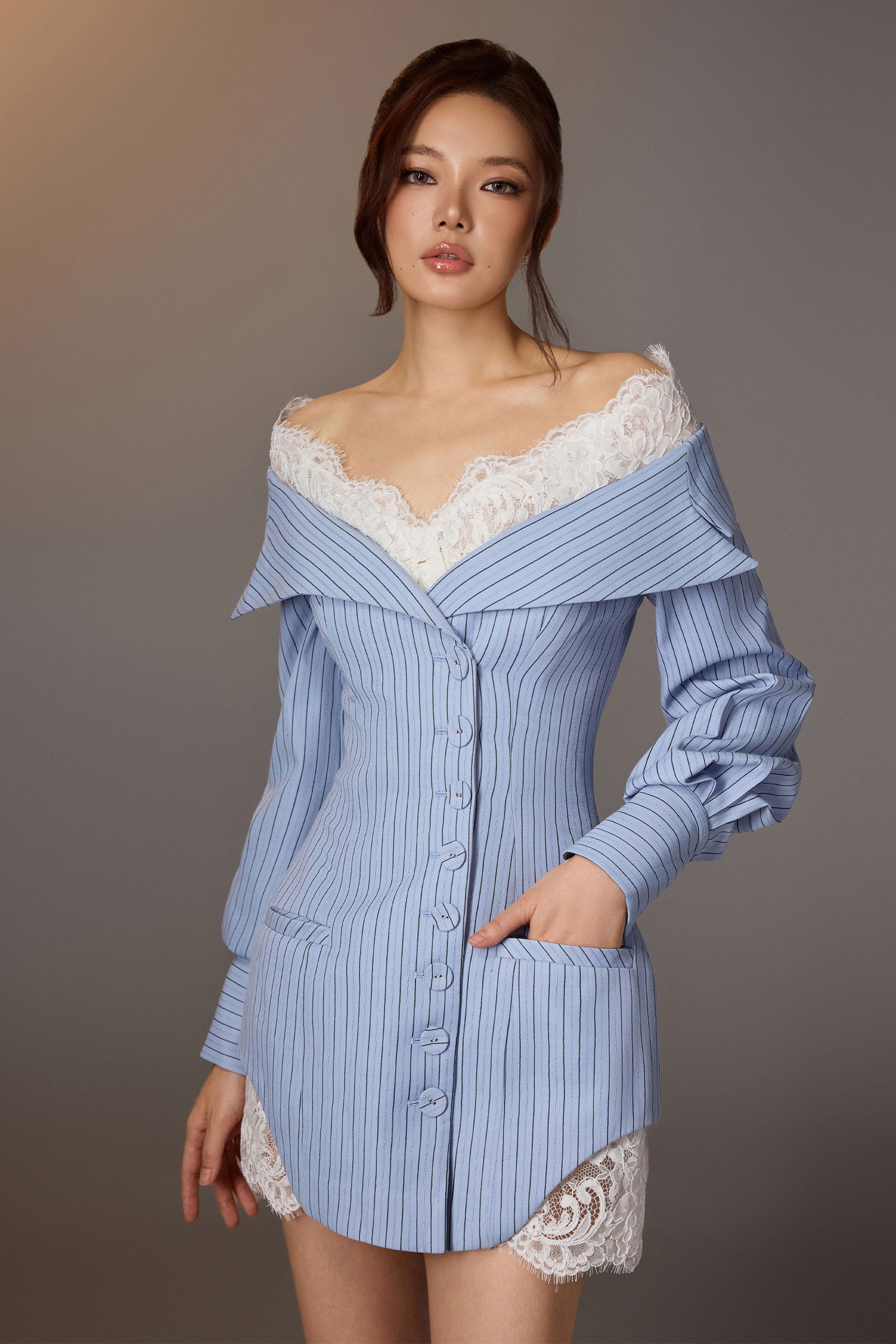 Zélia Cuff Sleeve Mini Dress