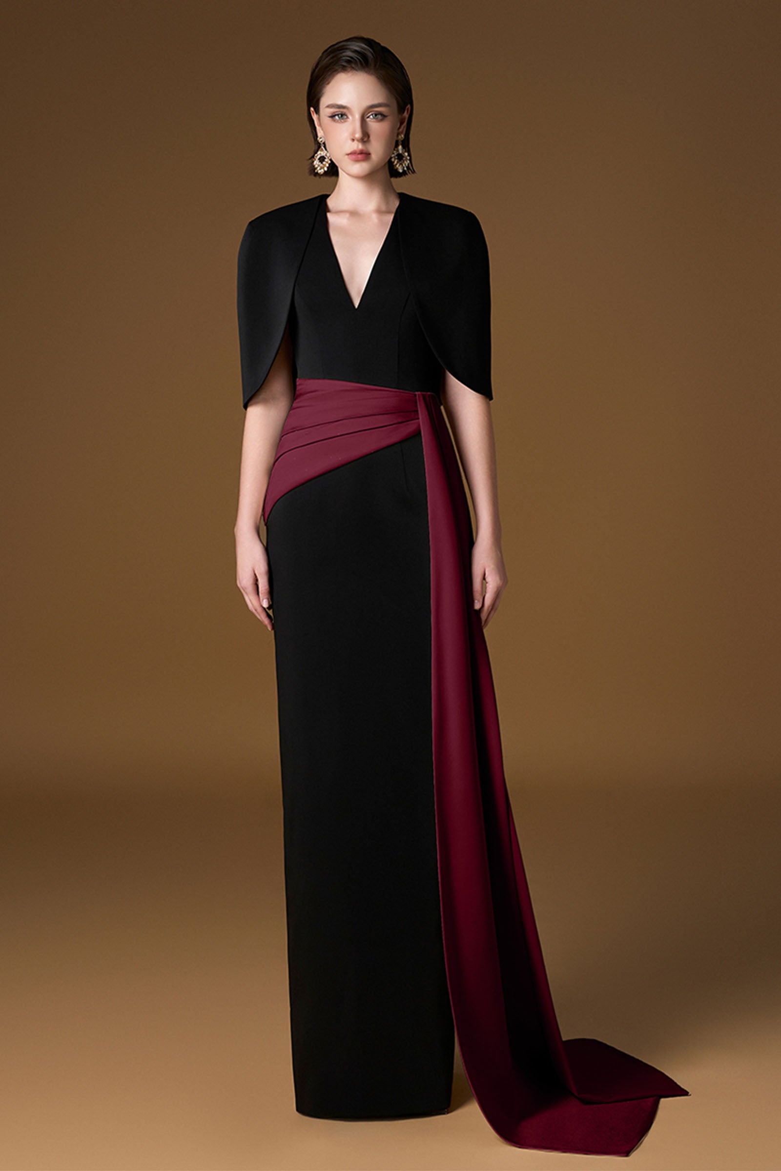 Zirel Draped Maxi Dress