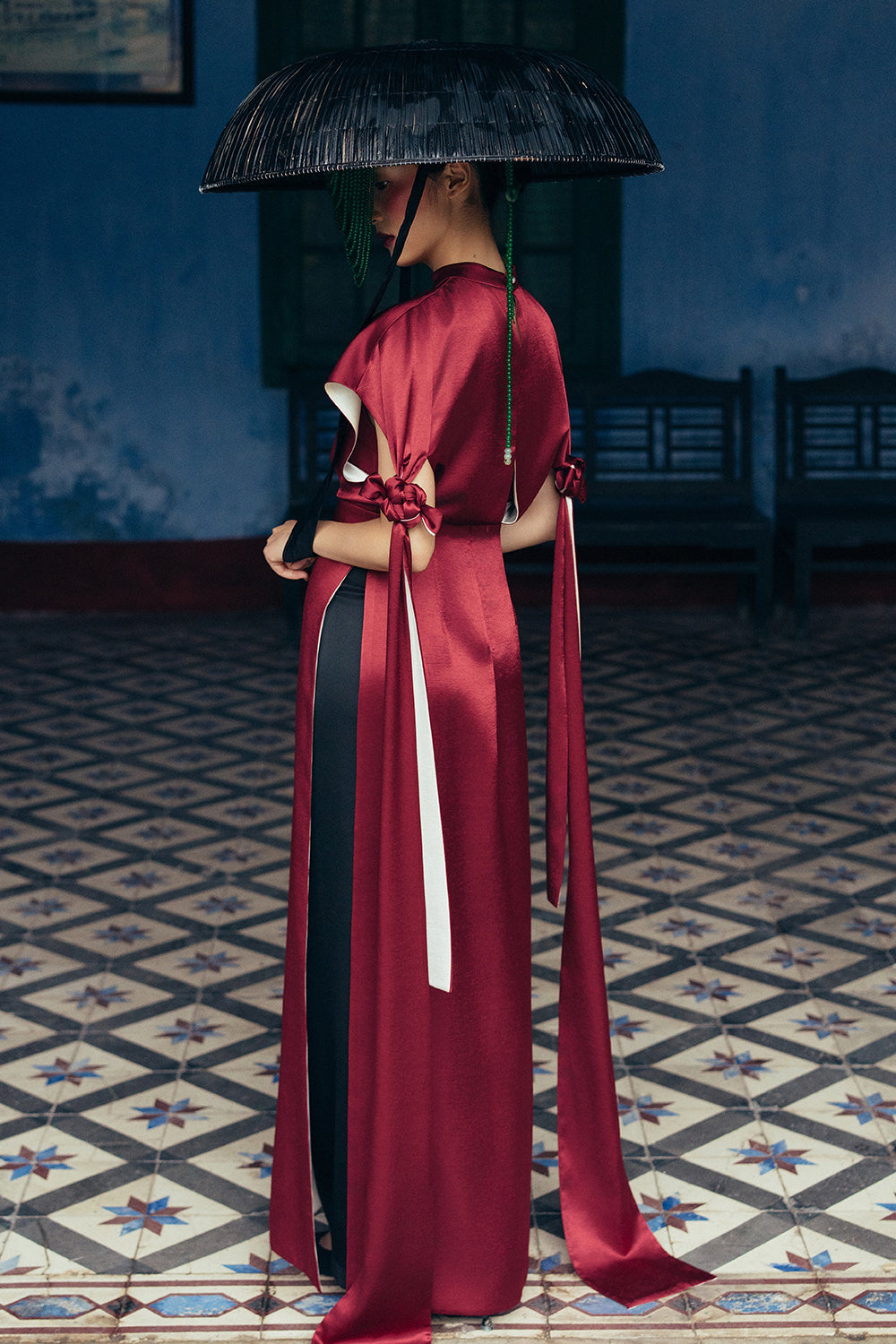 Truong An Straight Synthetic Silk Ao Dai