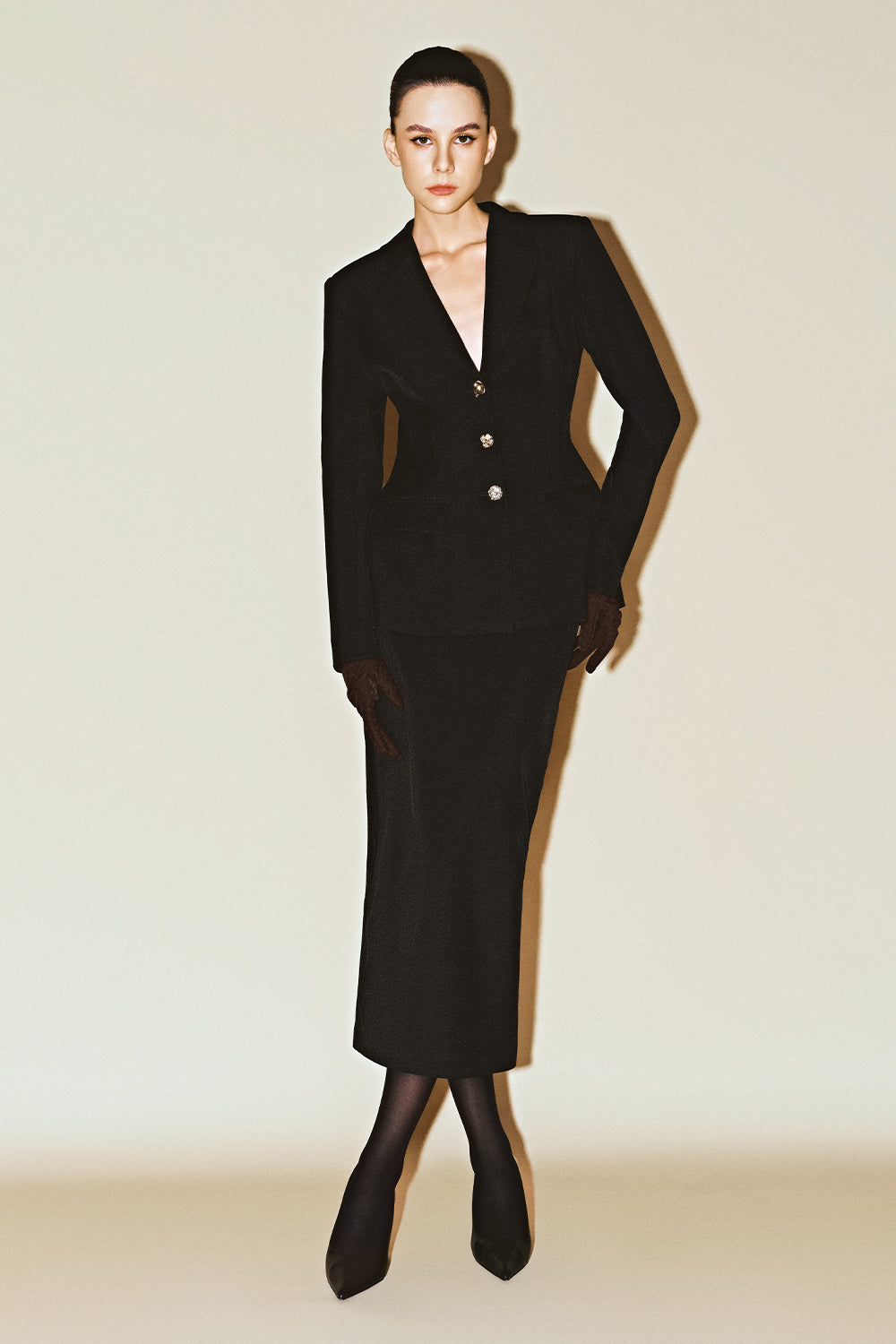 Aurelius Straight Twill Skirt