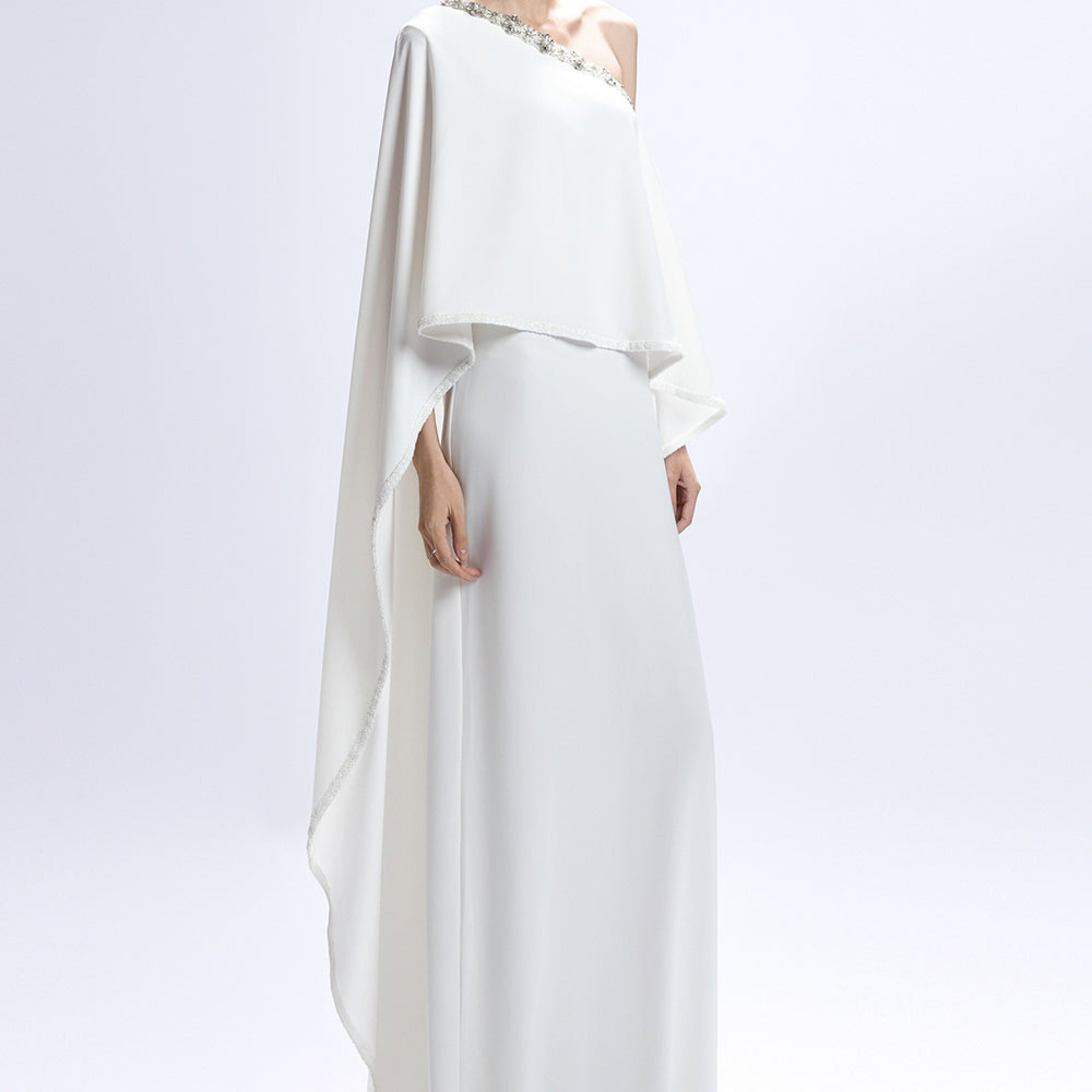 Ysabel One Shoulder Bead Maxi Dress