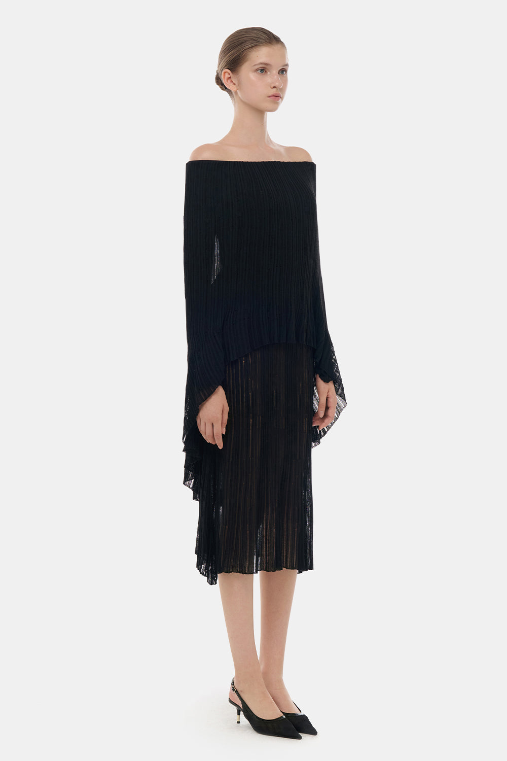 theodora midi dress Theodora Wool Midi Dress in Medium Heather Grey