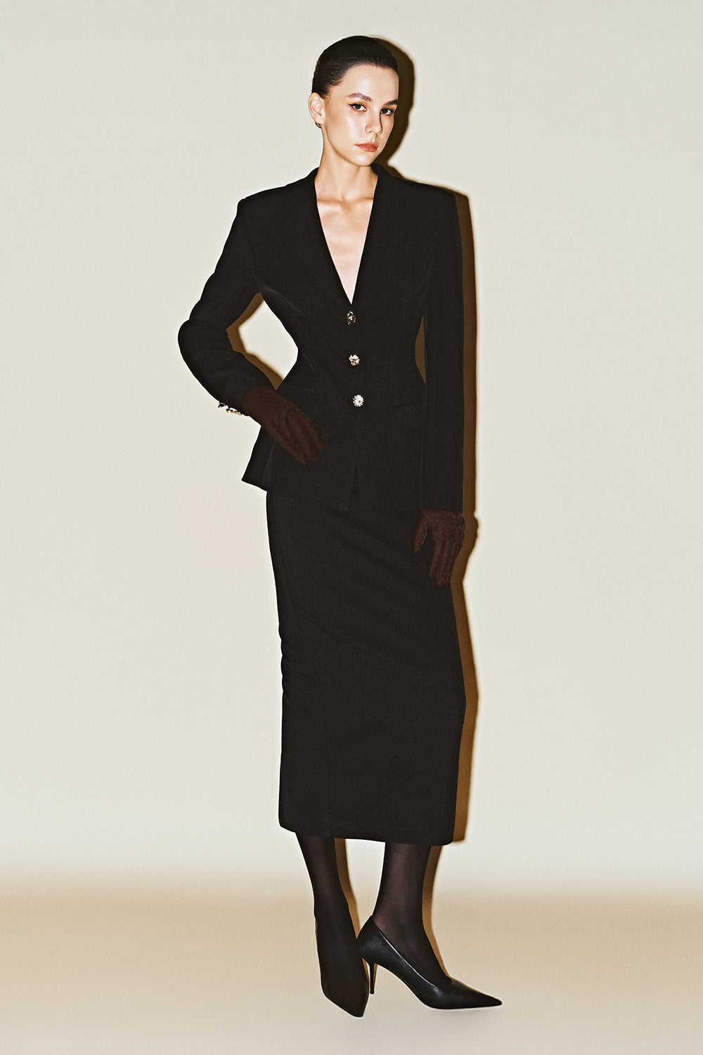 Aurelius Straight Twill Skirt