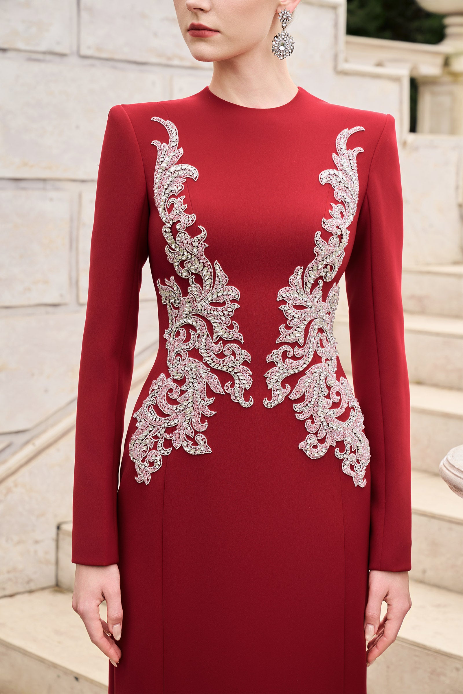 amara embroidered jersey dress BODEN Amara Embroidered Jersey Dress