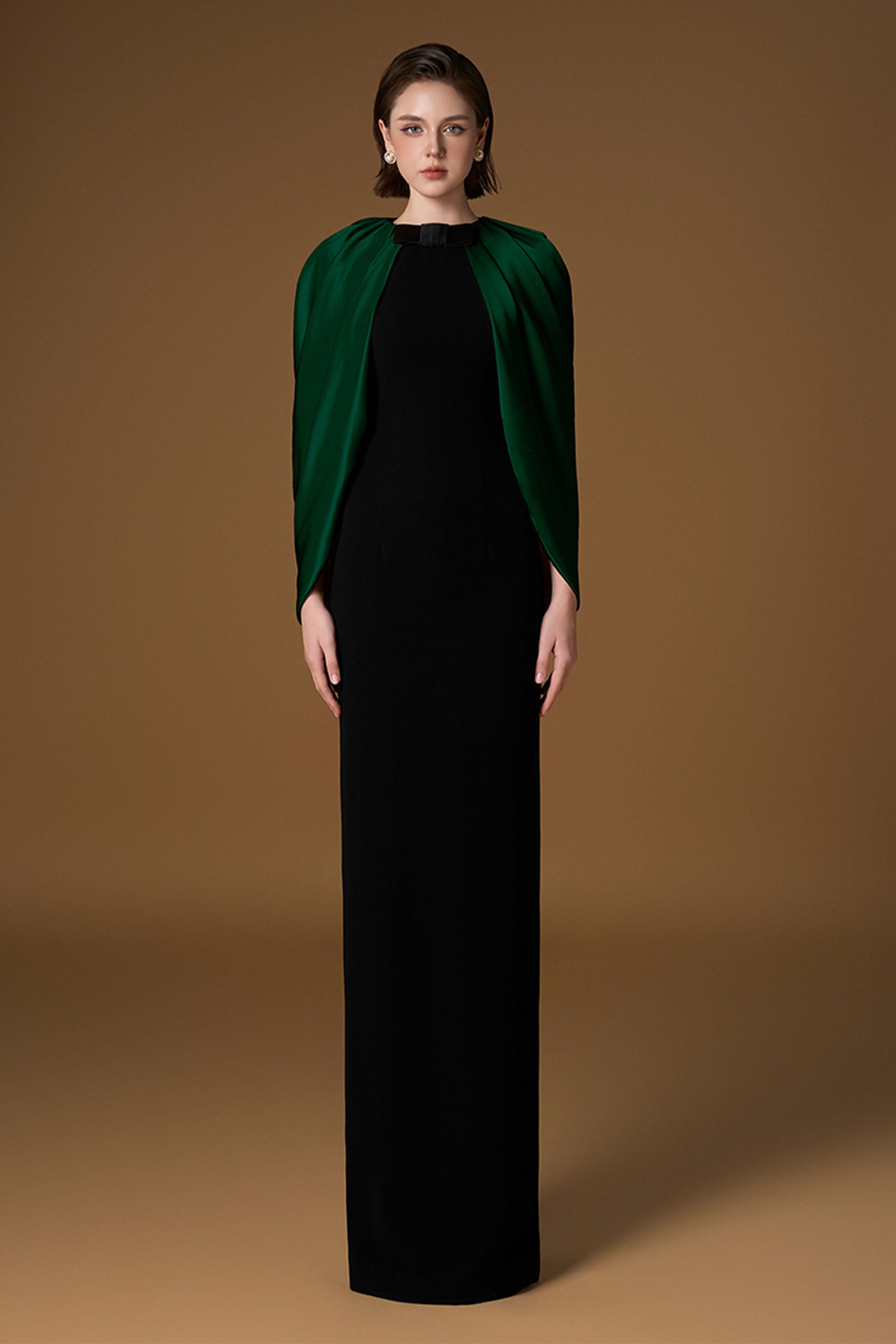 Orise Cape Sleeve Maxi Dress