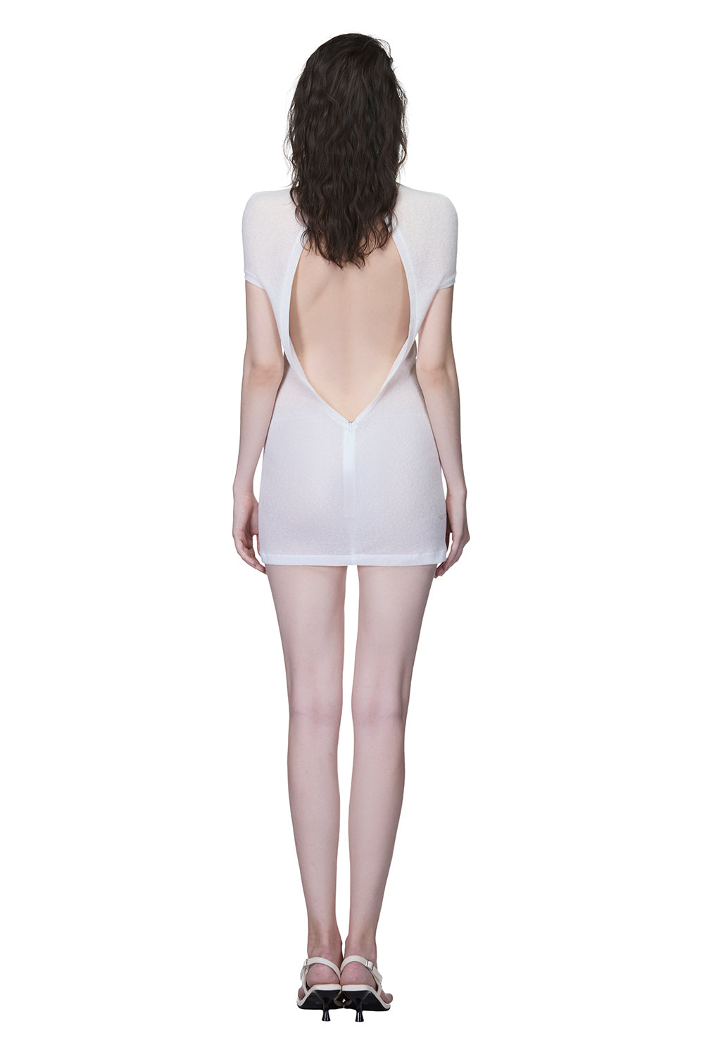high neck low back white mini dress White Mini Dress - Backless Mini Dress - Halter Neck Mini Dress