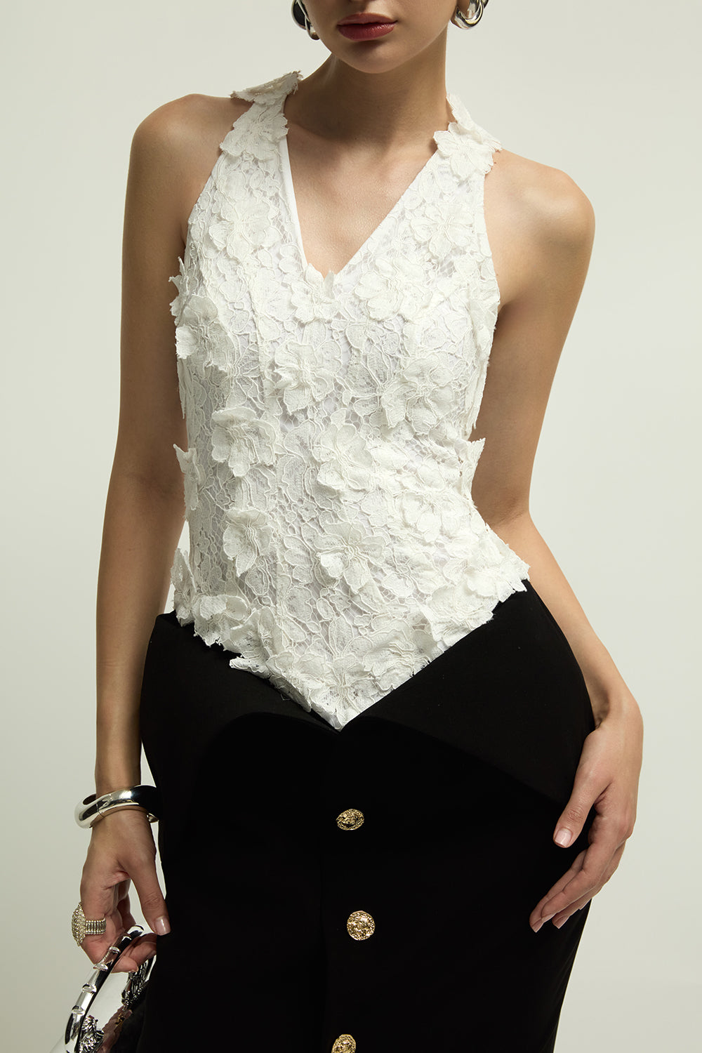 Metz Sheath Applique Maxi Dress