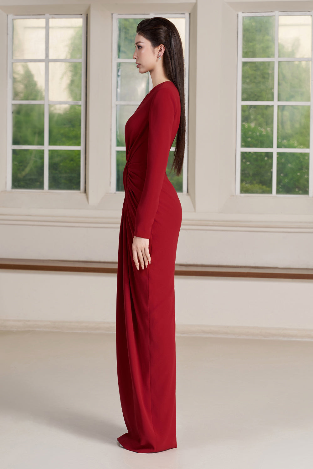 Rhea Ruched Maxi Dress