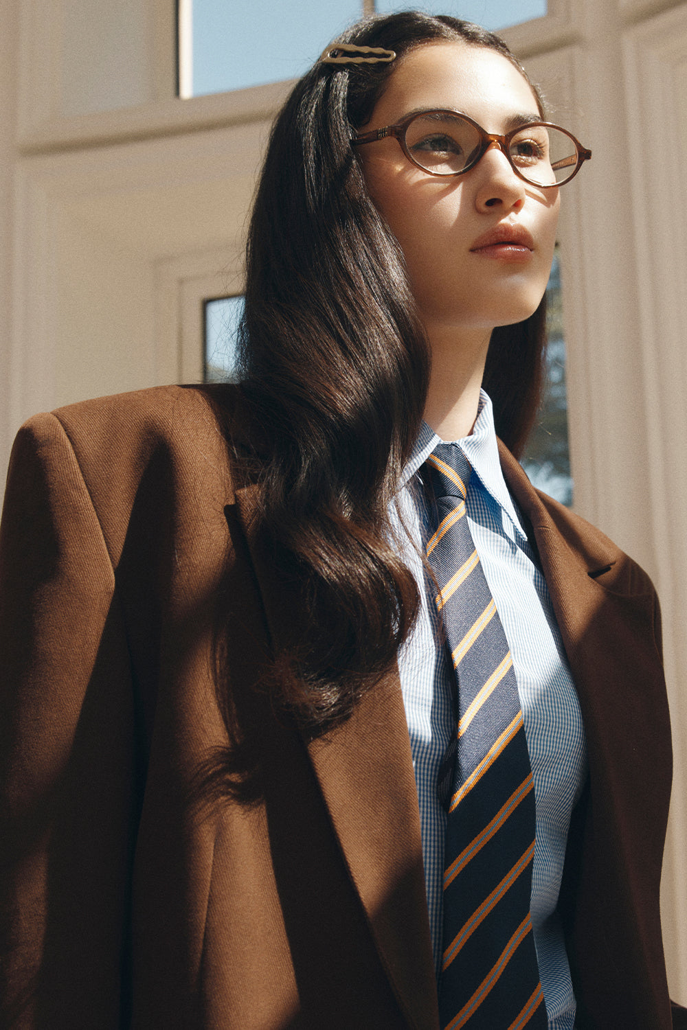 Christina Collared Twill Blazer