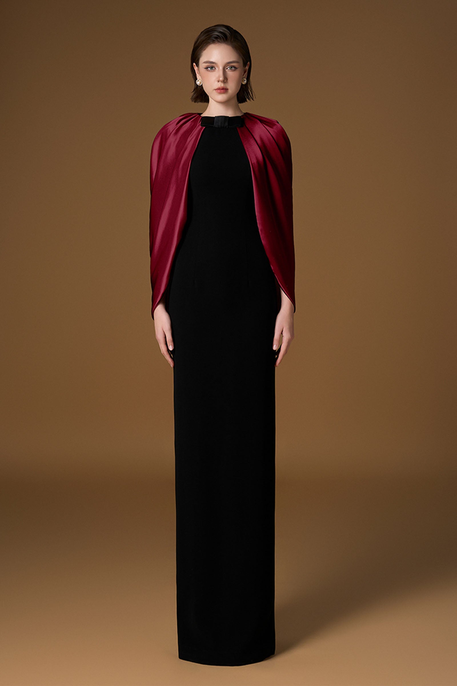 Orise Cape Sleeve Maxi Dress