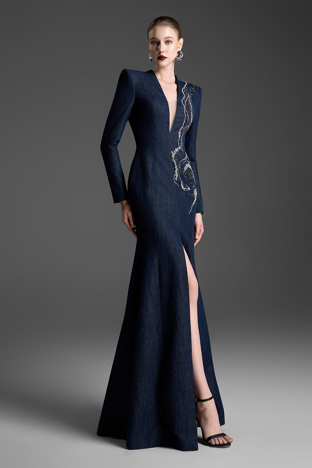 Women's Anika Mermaid Sequin Maxi Dress XXS/XS/S/M/L/XL/XXL/Customize Blue Depths MEAN BLVD Women's Anika Mermaid Sequin Maxi Dress XXS/XS/S/M/L/XL/XXL/Customize Blue Depths MEAN BLVD