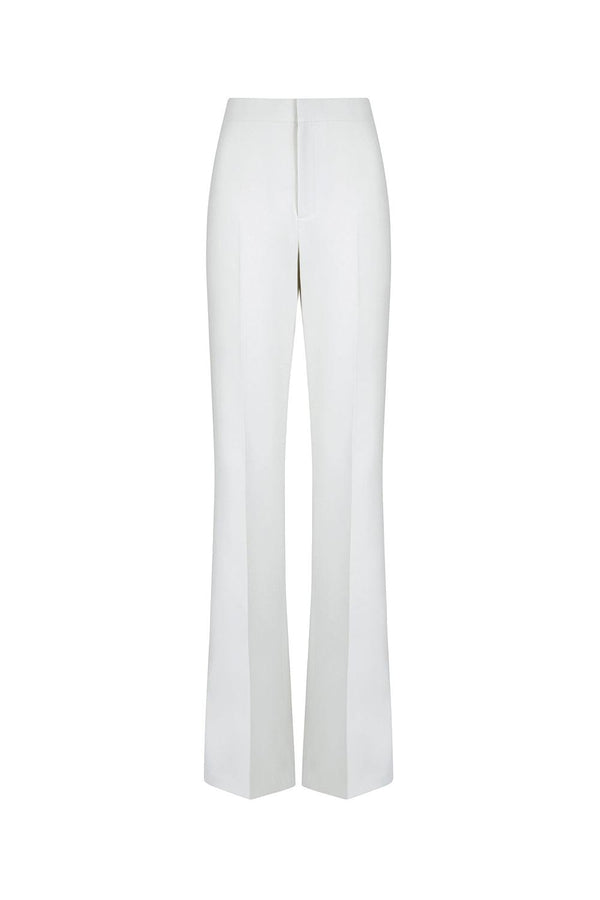 Cardiff Straight Ribbed Crepe Floor Length Pants - MEAN BLVD