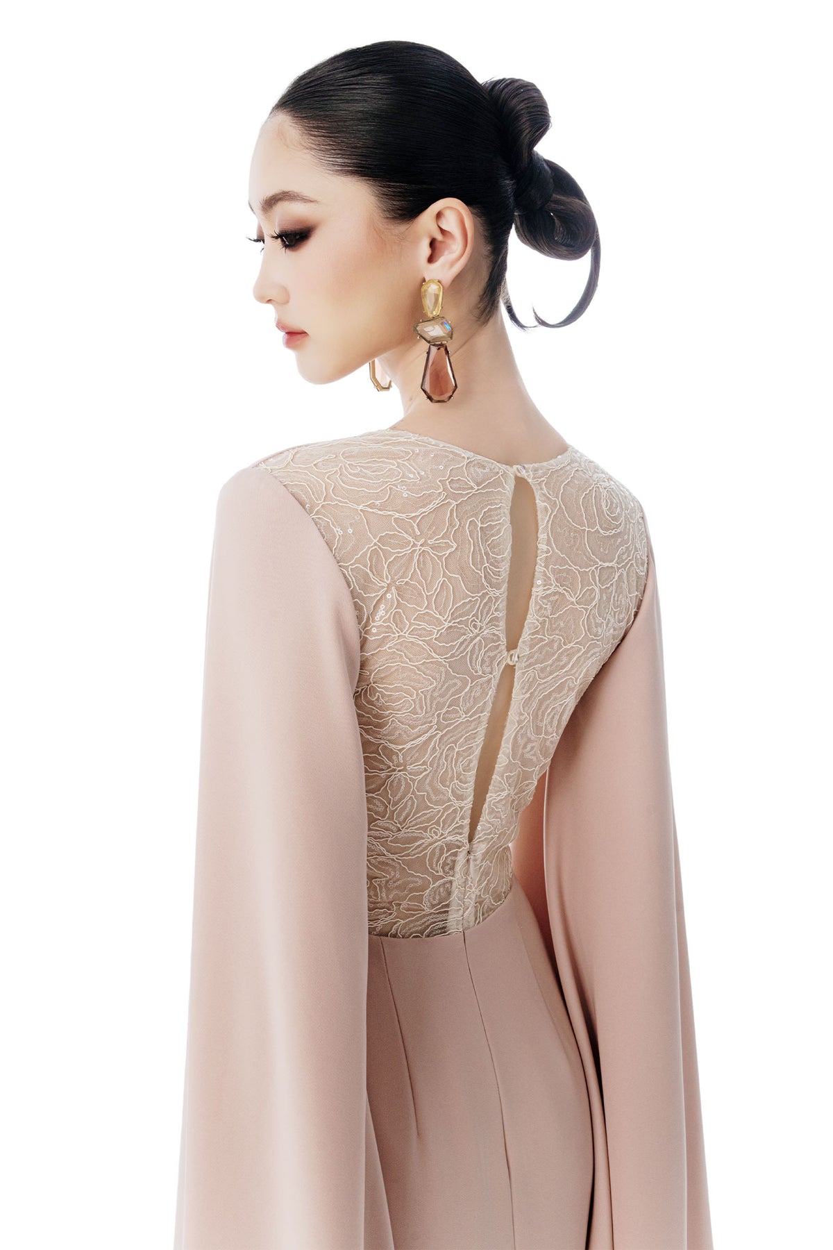 Juliette Cape Sleeve Maxi Dress