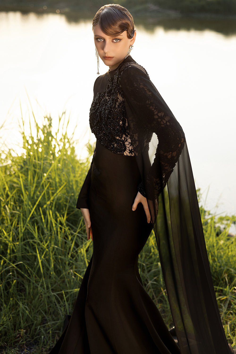 Safira Taffeta Maxi Dress