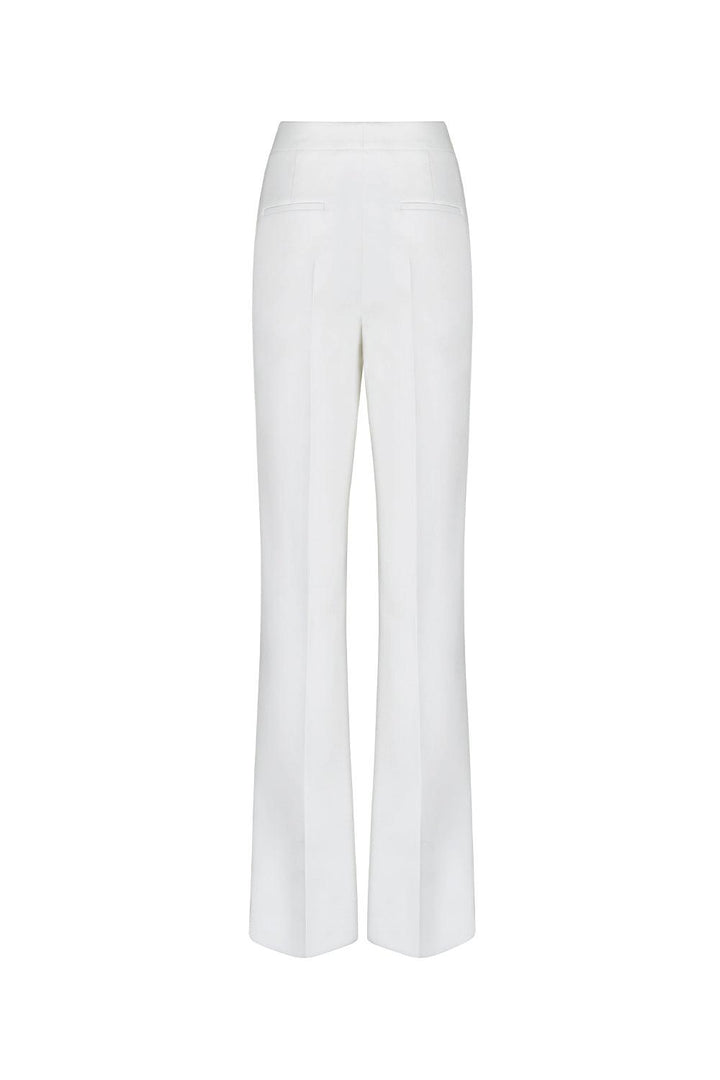 Cardiff Straight Ribbed Crepe Floor Length Pants - MEAN BLVD