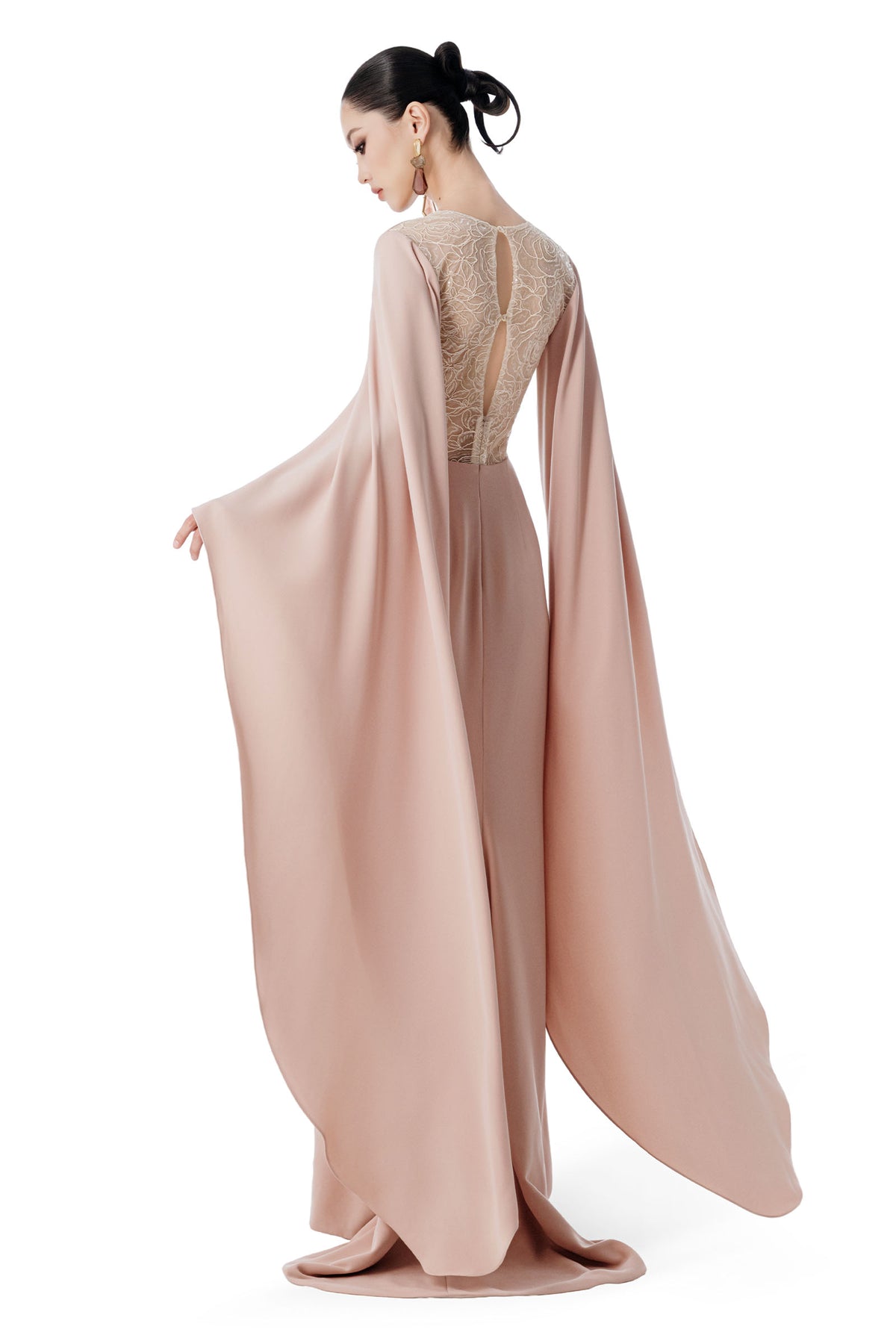 Juliette Cape Sleeve Maxi Dress