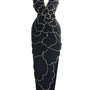 Baylor Pegged Sweetheart Neck Velvet Maxi Dress