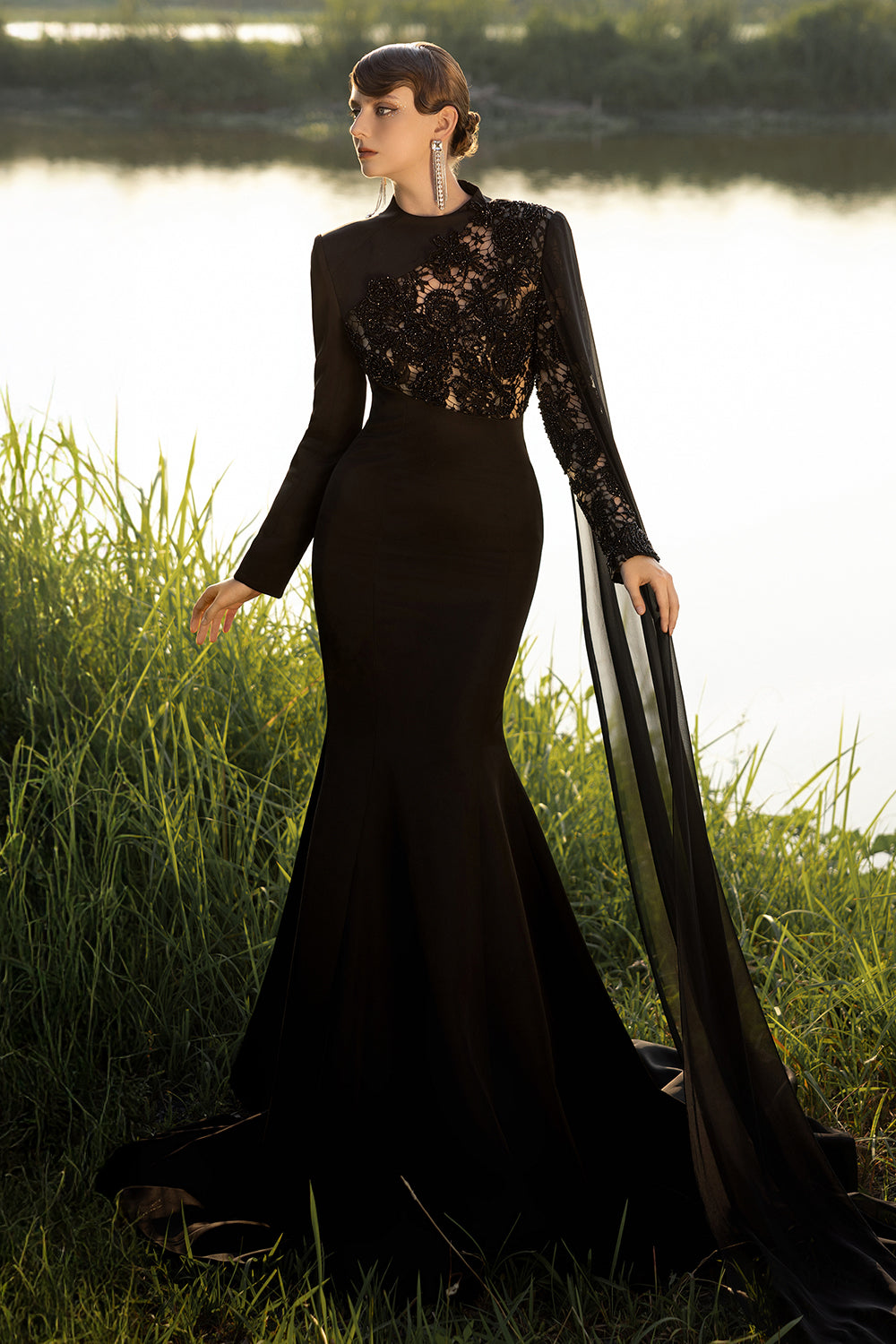 Safira Taffeta Maxi Dress