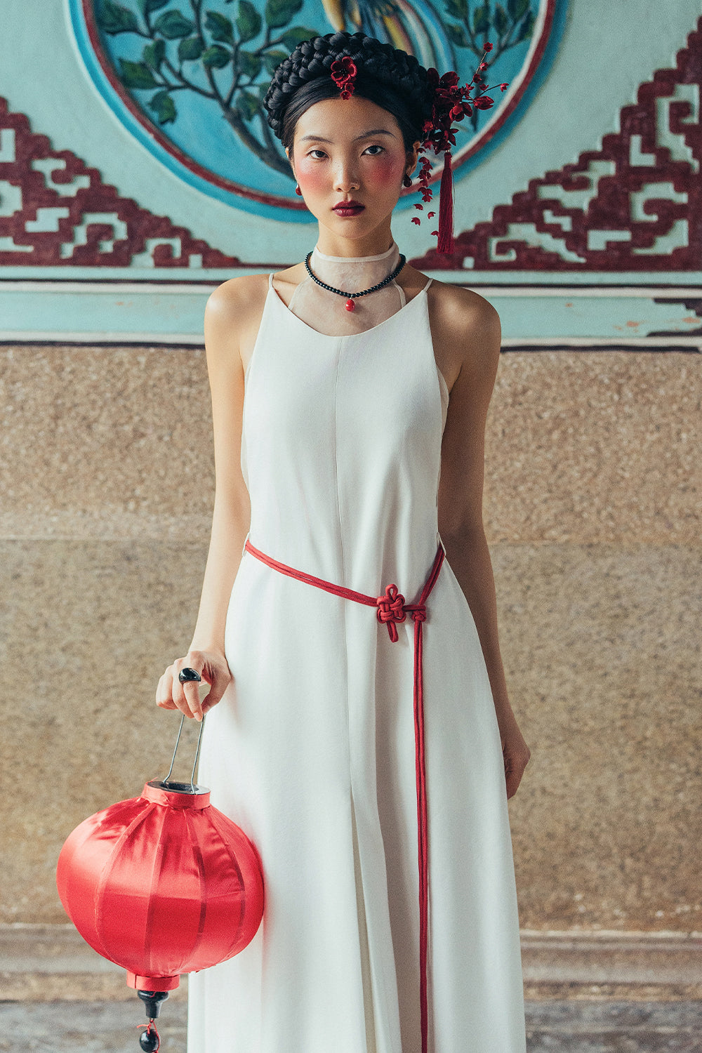 Tuyet Anh A-line Taffeta Maxi Dress