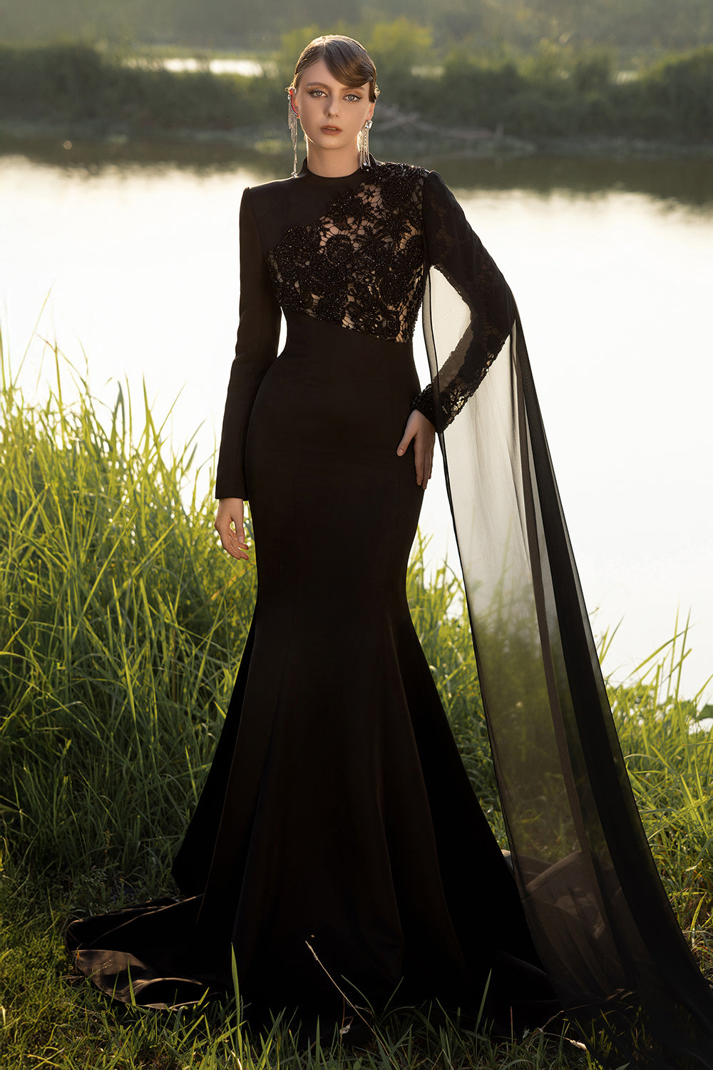 Safira Taffeta Maxi Dress