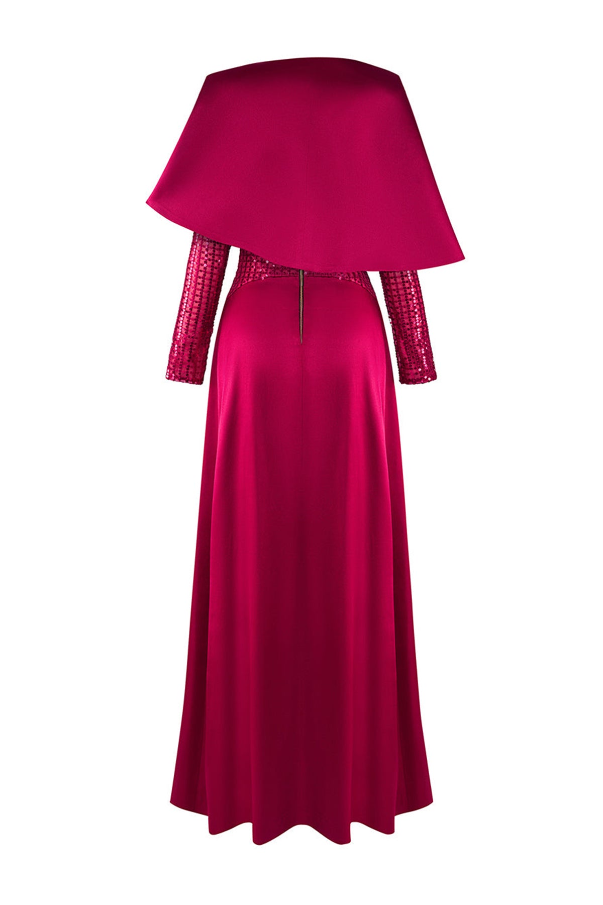 Fleuris Cropped Pleated Satin Cape