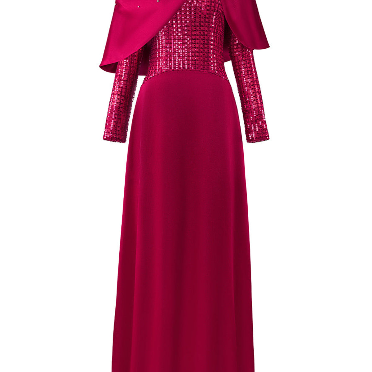 Fleuris Cropped Pleated Satin Cape