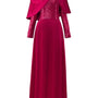 Fleuris Cropped Pleated Satin Cape