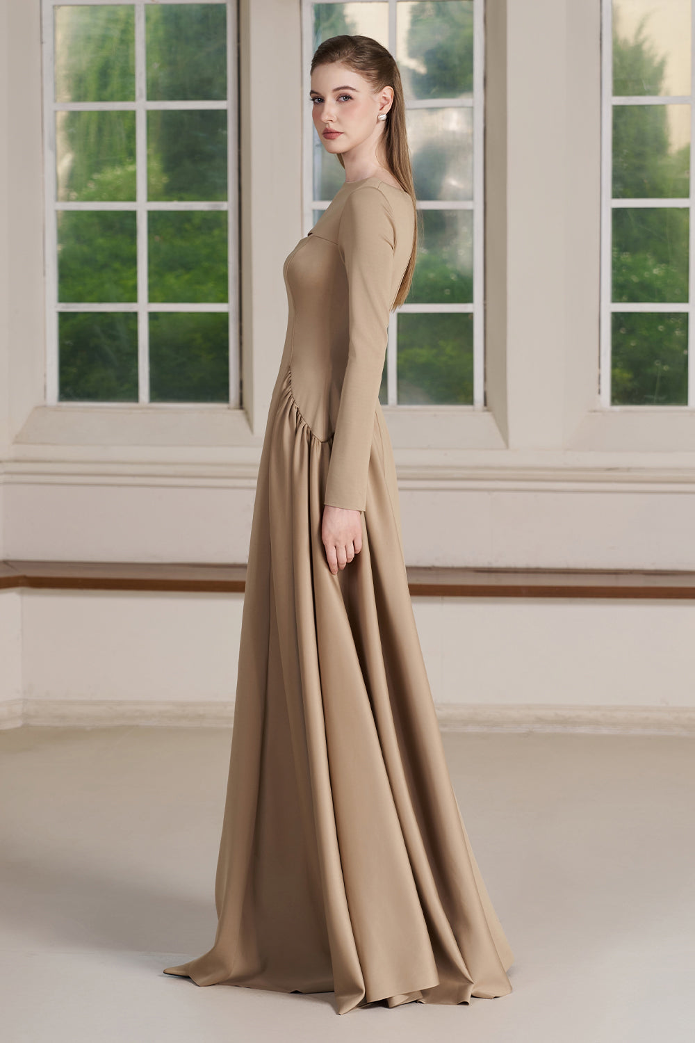 Neo Boat Neck Maxi Dress
