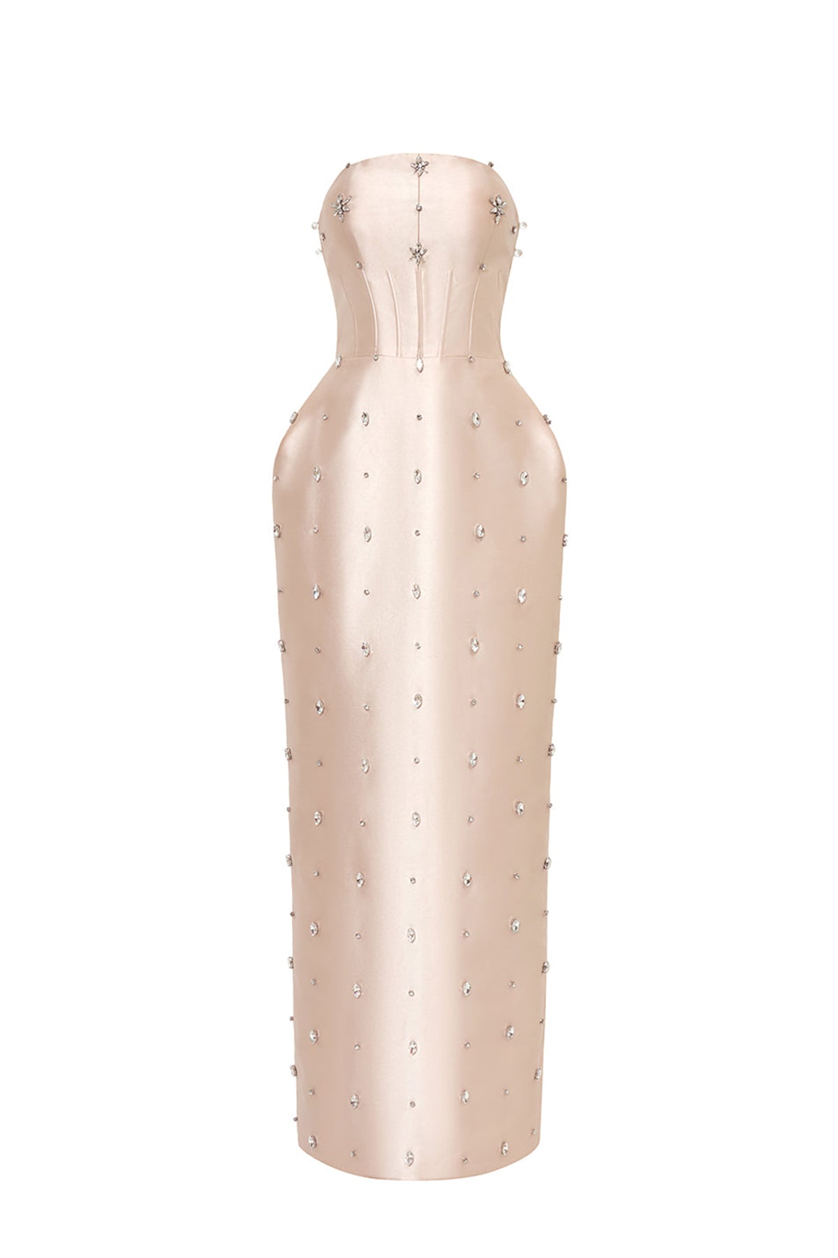 Equinox Pegged Stone Taffeta Ankle Length Dress